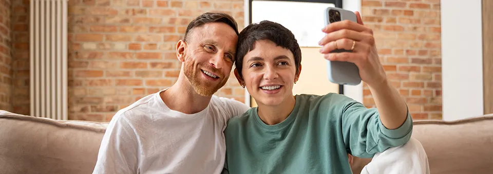 couple taking a selfie
